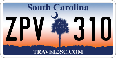 SC license plate ZPV310