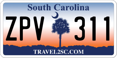 SC license plate ZPV311