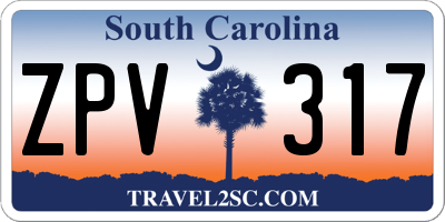 SC license plate ZPV317