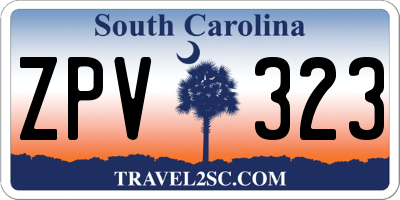 SC license plate ZPV323