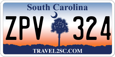SC license plate ZPV324