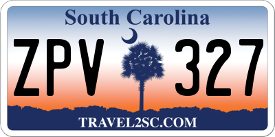 SC license plate ZPV327