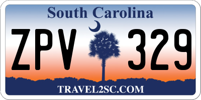 SC license plate ZPV329