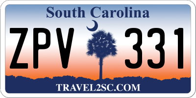 SC license plate ZPV331