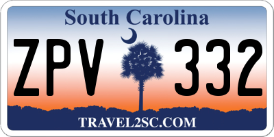 SC license plate ZPV332