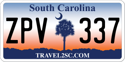 SC license plate ZPV337