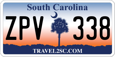 SC license plate ZPV338