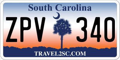 SC license plate ZPV340