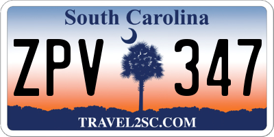 SC license plate ZPV347