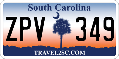 SC license plate ZPV349