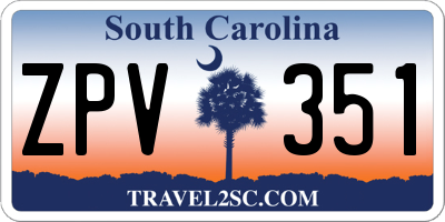 SC license plate ZPV351