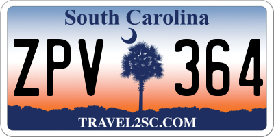 SC license plate ZPV364