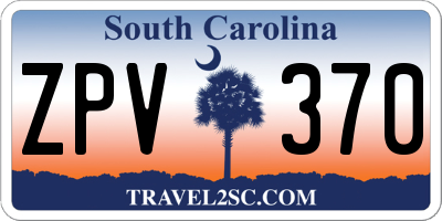 SC license plate ZPV370