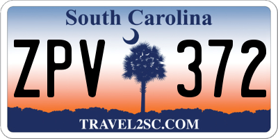 SC license plate ZPV372