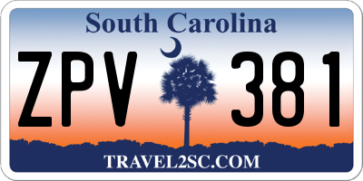 SC license plate ZPV381