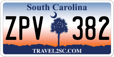 SC license plate ZPV382