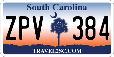 SC license plate ZPV384