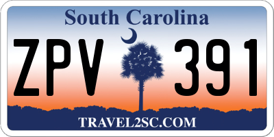 SC license plate ZPV391