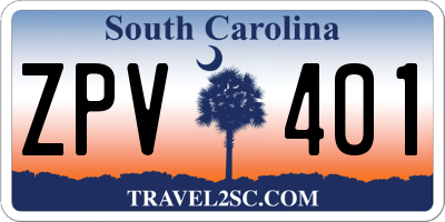 SC license plate ZPV401