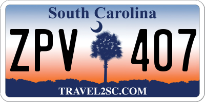 SC license plate ZPV407
