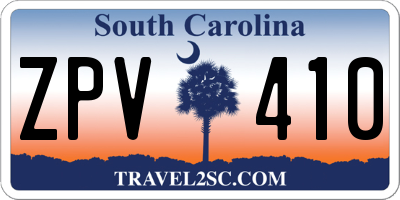 SC license plate ZPV410