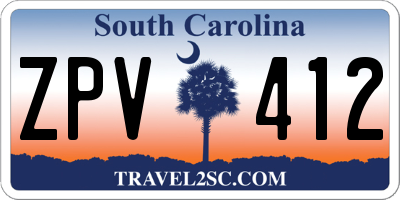 SC license plate ZPV412