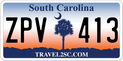 SC license plate ZPV413
