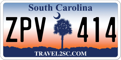 SC license plate ZPV414