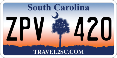 SC license plate ZPV420