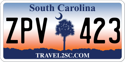 SC license plate ZPV423