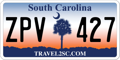 SC license plate ZPV427