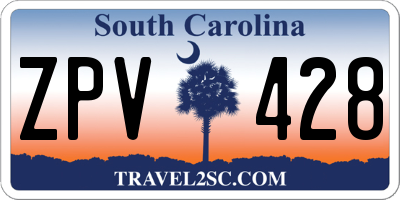 SC license plate ZPV428