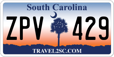 SC license plate ZPV429