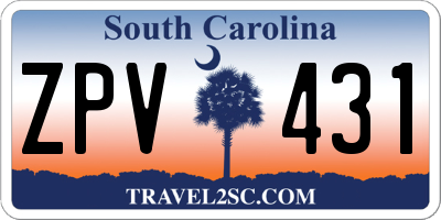 SC license plate ZPV431