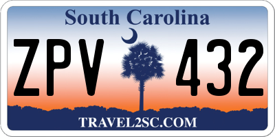 SC license plate ZPV432
