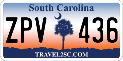 SC license plate ZPV436
