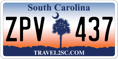 SC license plate ZPV437