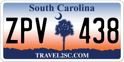 SC license plate ZPV438