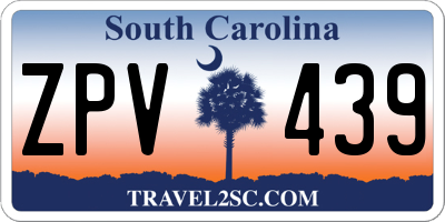 SC license plate ZPV439