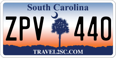 SC license plate ZPV440