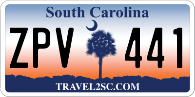 SC license plate ZPV441