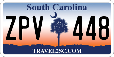 SC license plate ZPV448