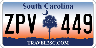 SC license plate ZPV449