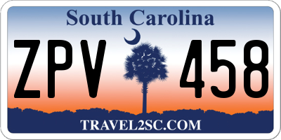 SC license plate ZPV458