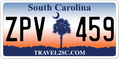SC license plate ZPV459