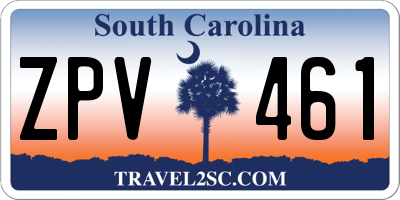 SC license plate ZPV461