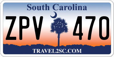 SC license plate ZPV470