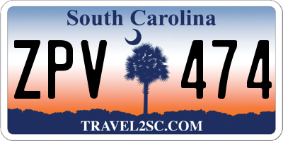 SC license plate ZPV474