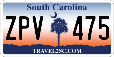SC license plate ZPV475