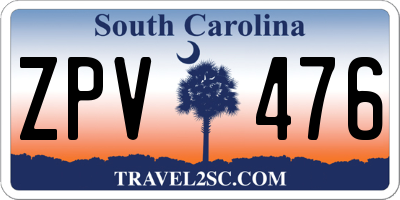 SC license plate ZPV476